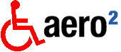 Aero2 logo z niepełnosprawnym